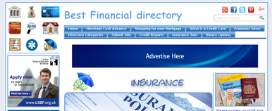 Top blue horizontal banner on sub-page