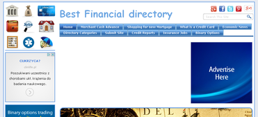 Top blue square banner on home-page